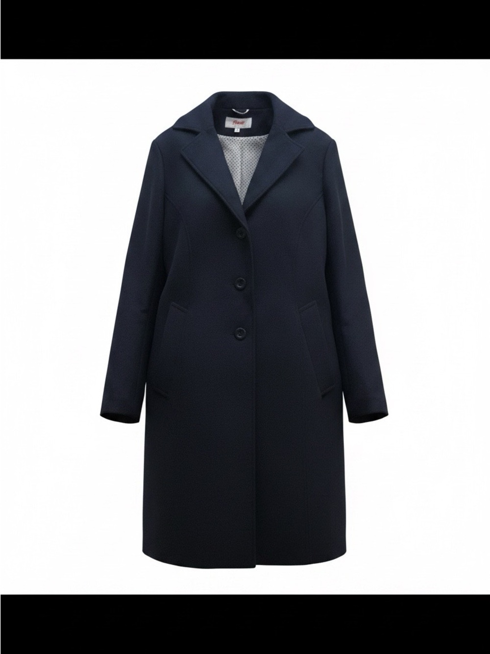 Haute Women's Navy Single-Breasted Wool-Blend Trench Coat